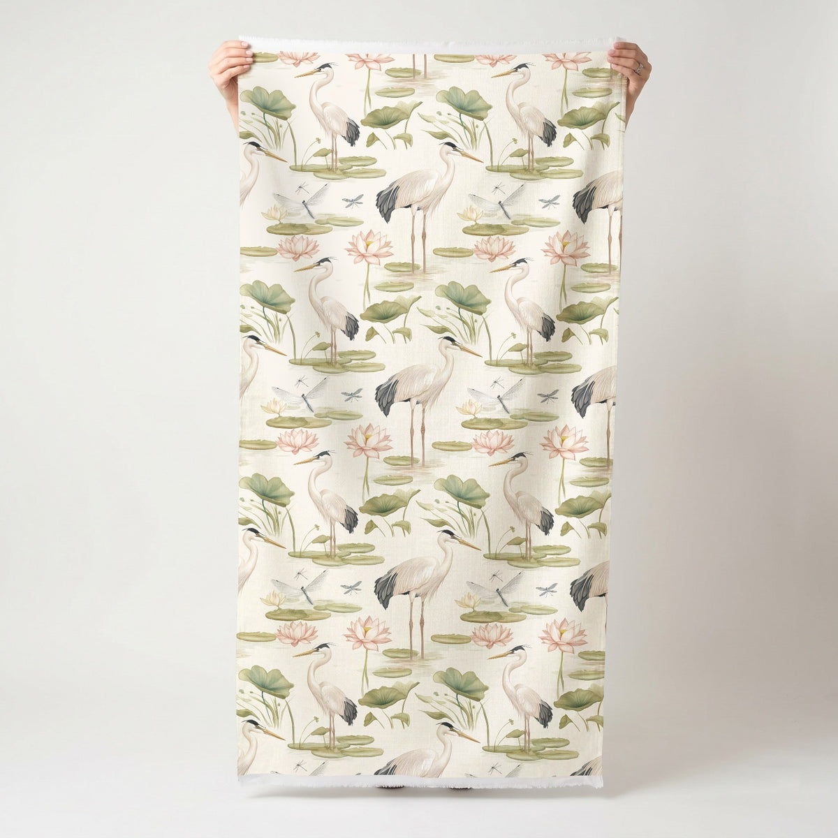 Silent Lilypond - Fabric - Painted Paper