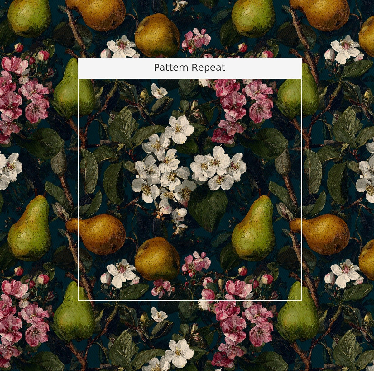 Silken Pear - Fabric - Painted Paper