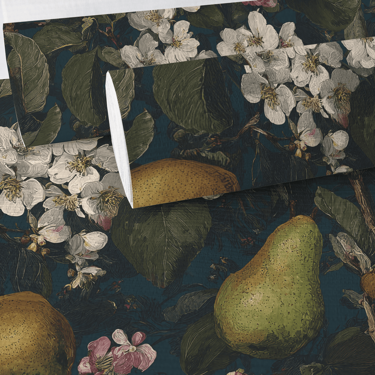 Silken Pear Faux Grasscloth Wallpaper - Painted Paper