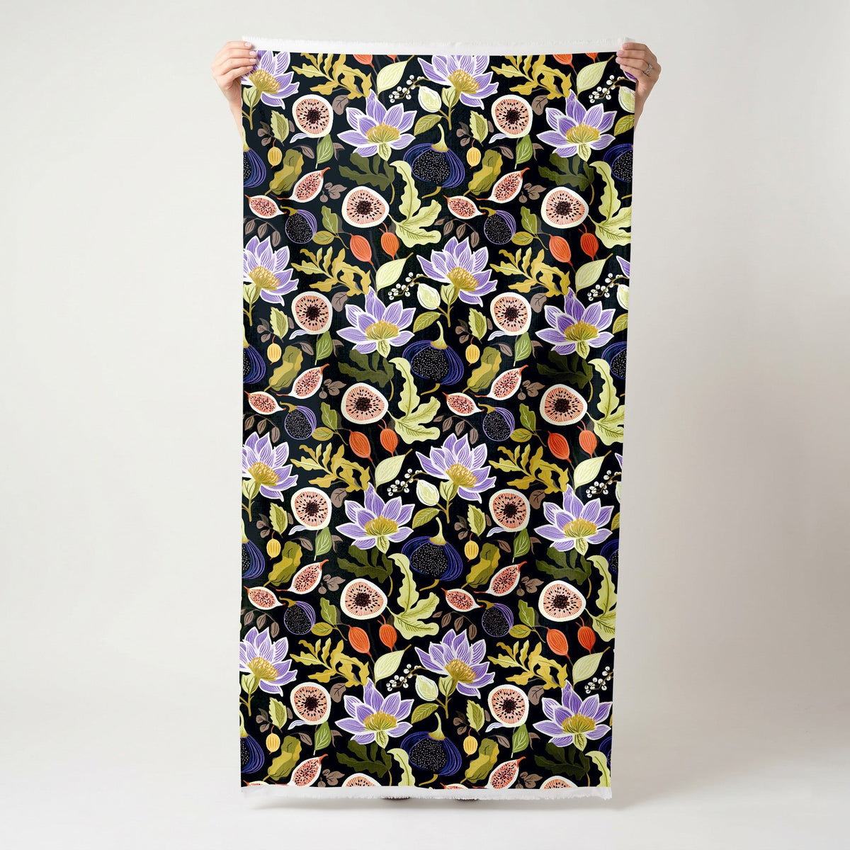 Sloane Fig Floral - Fabric - Painted Paper