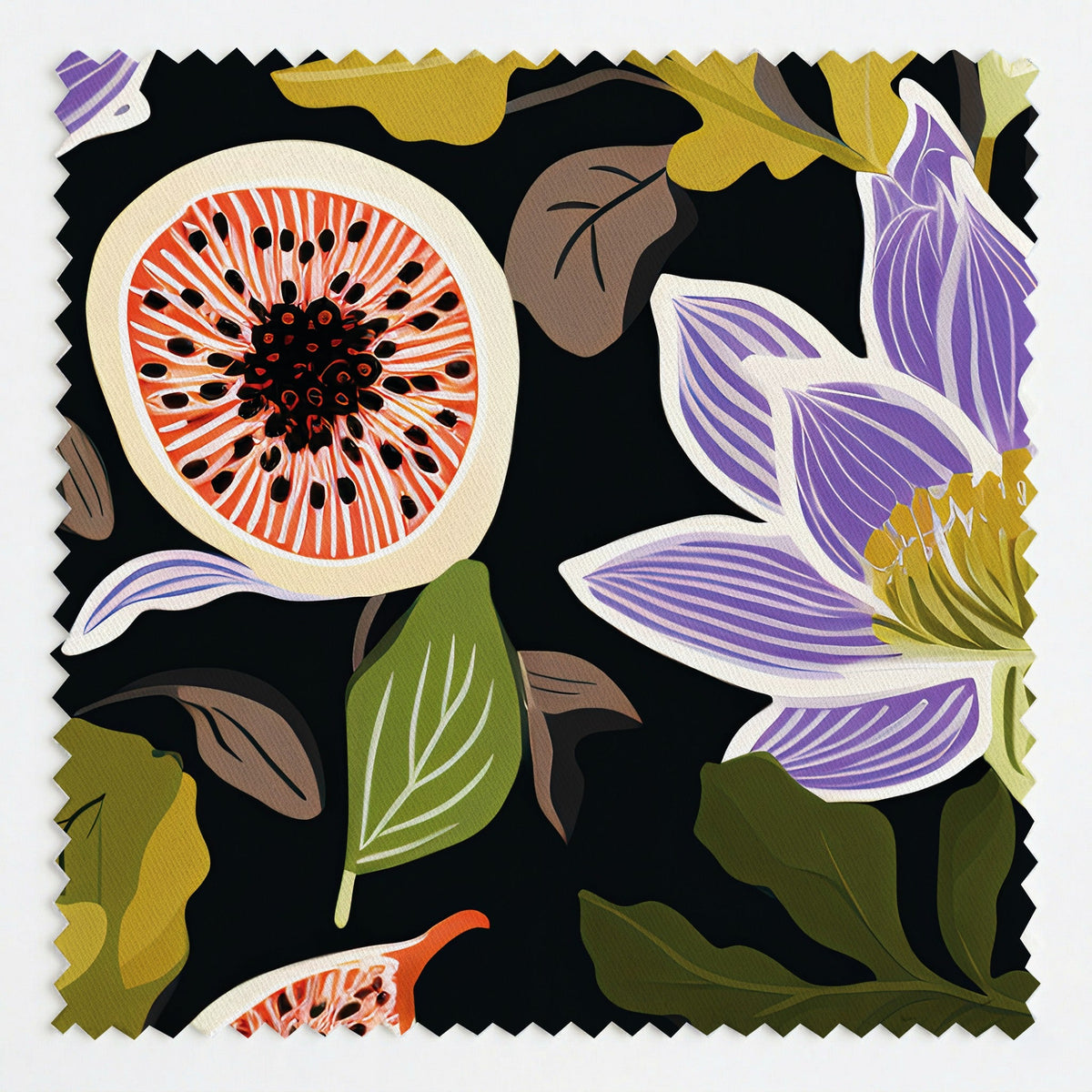 Sloane Fig Floral - Fabric - Painted Paper