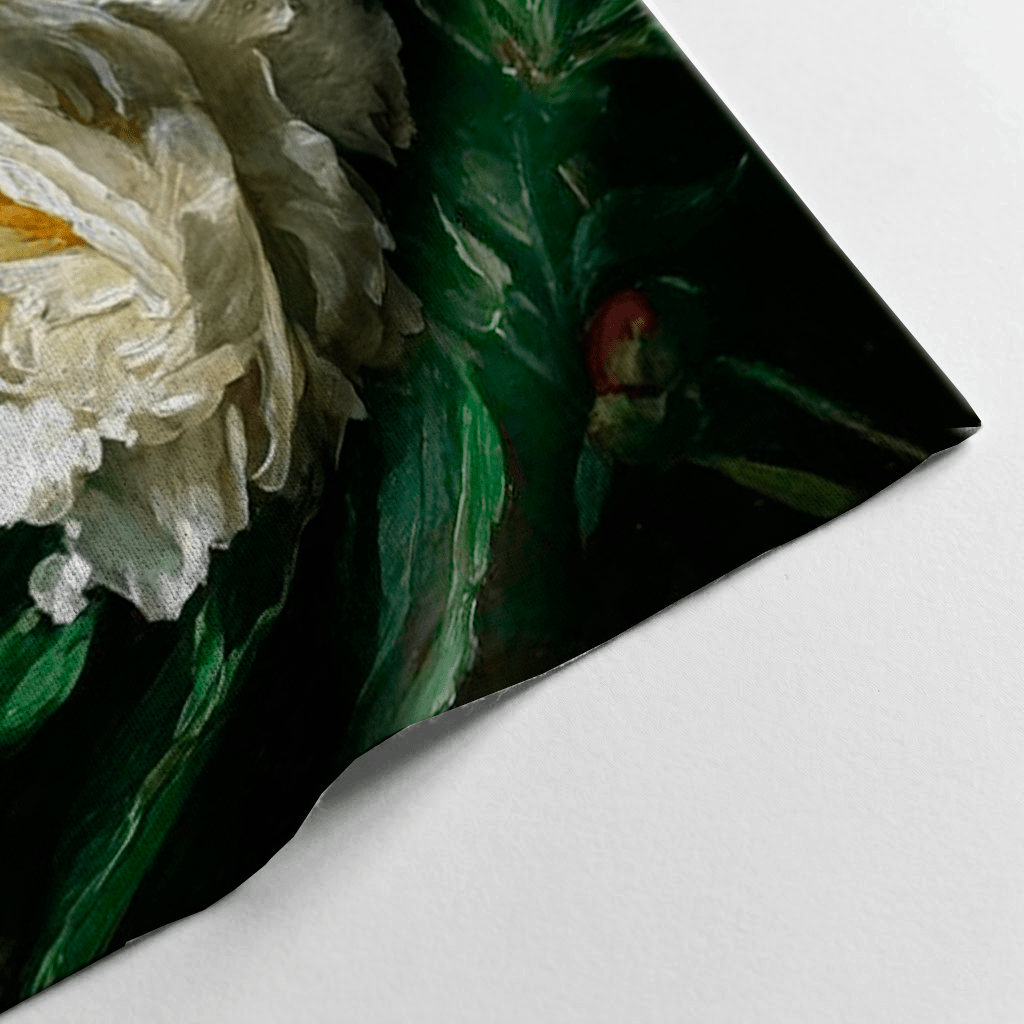 Snowy Peonies - Tapestry - Painted Paper