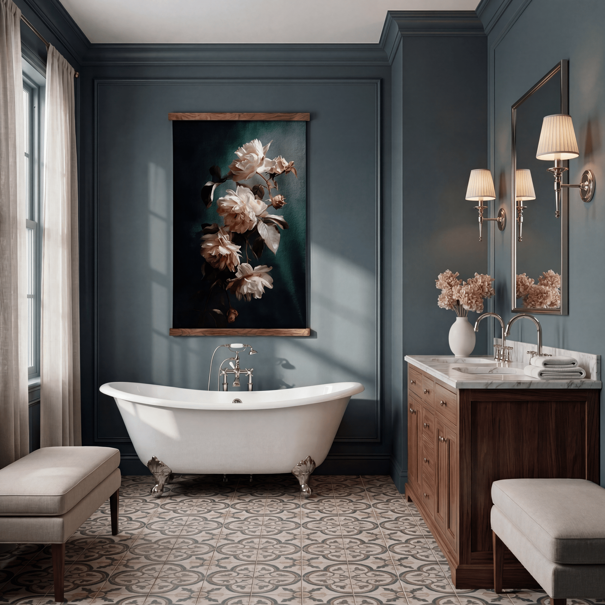 Sofia Florals - Tapestry - Painted Paper
