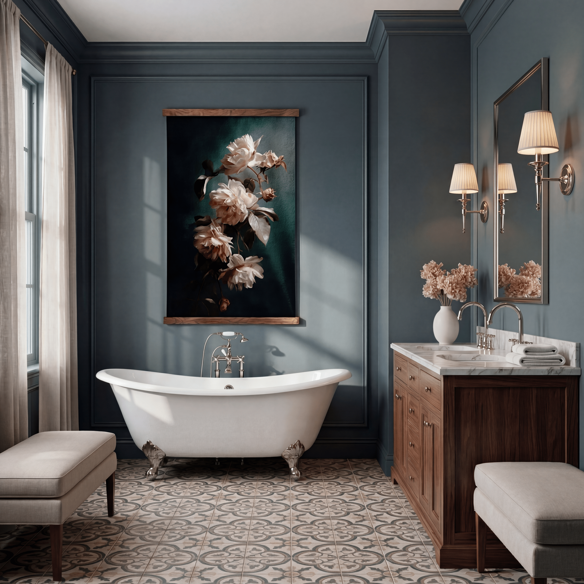 Sofia Florals - Tapestry - Painted Paper