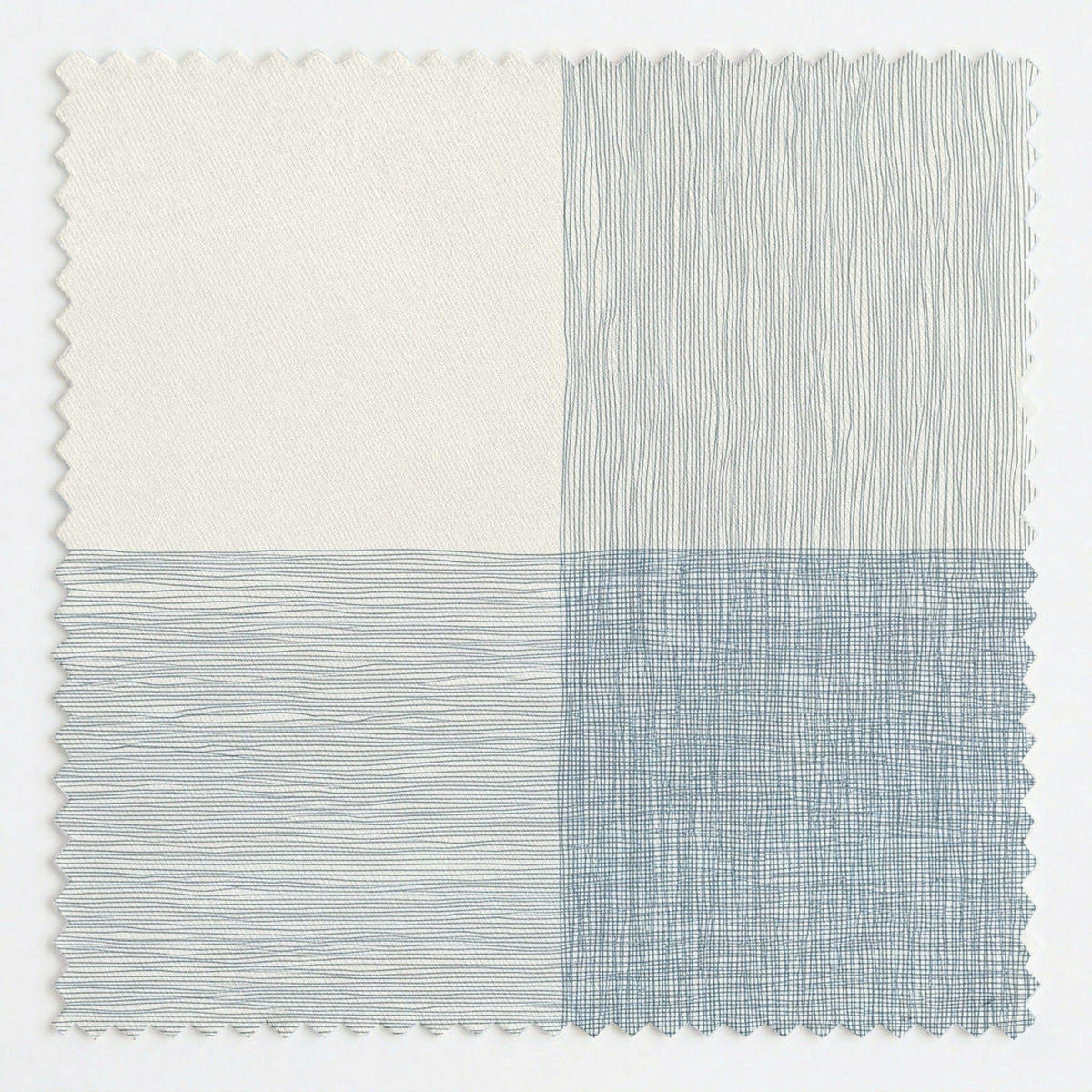 Softly Squared - Blue - Fabric - Painted Paper