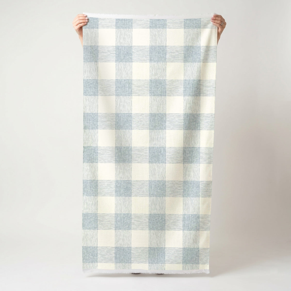 Softly Squared - Blue - Fabric - Painted Paper