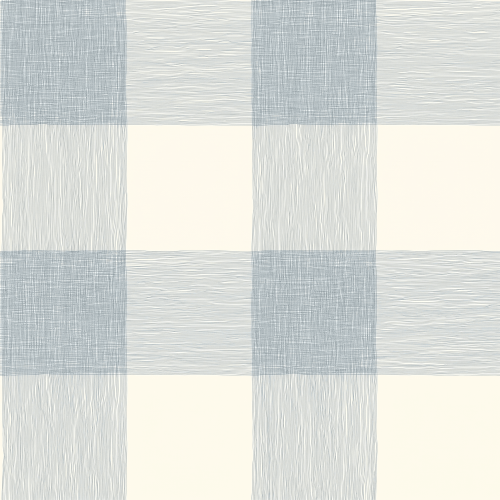 Softly Squared - Blue - Wallpaper - Painted Paper