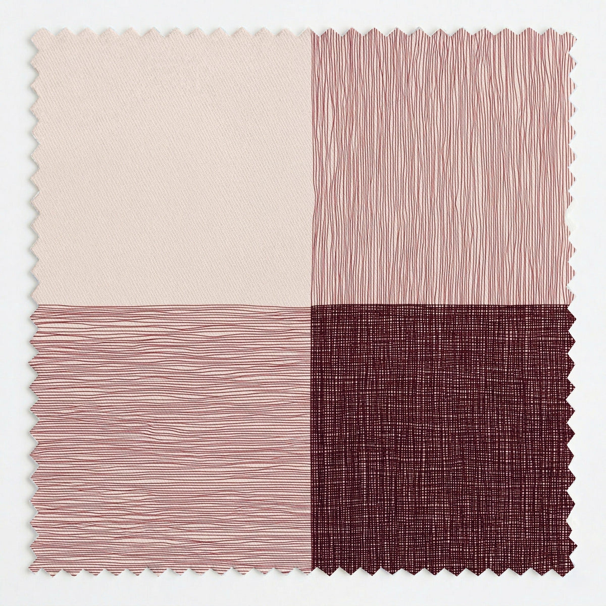 Softly Squared - Burgundy - Fabric - Painted Paper