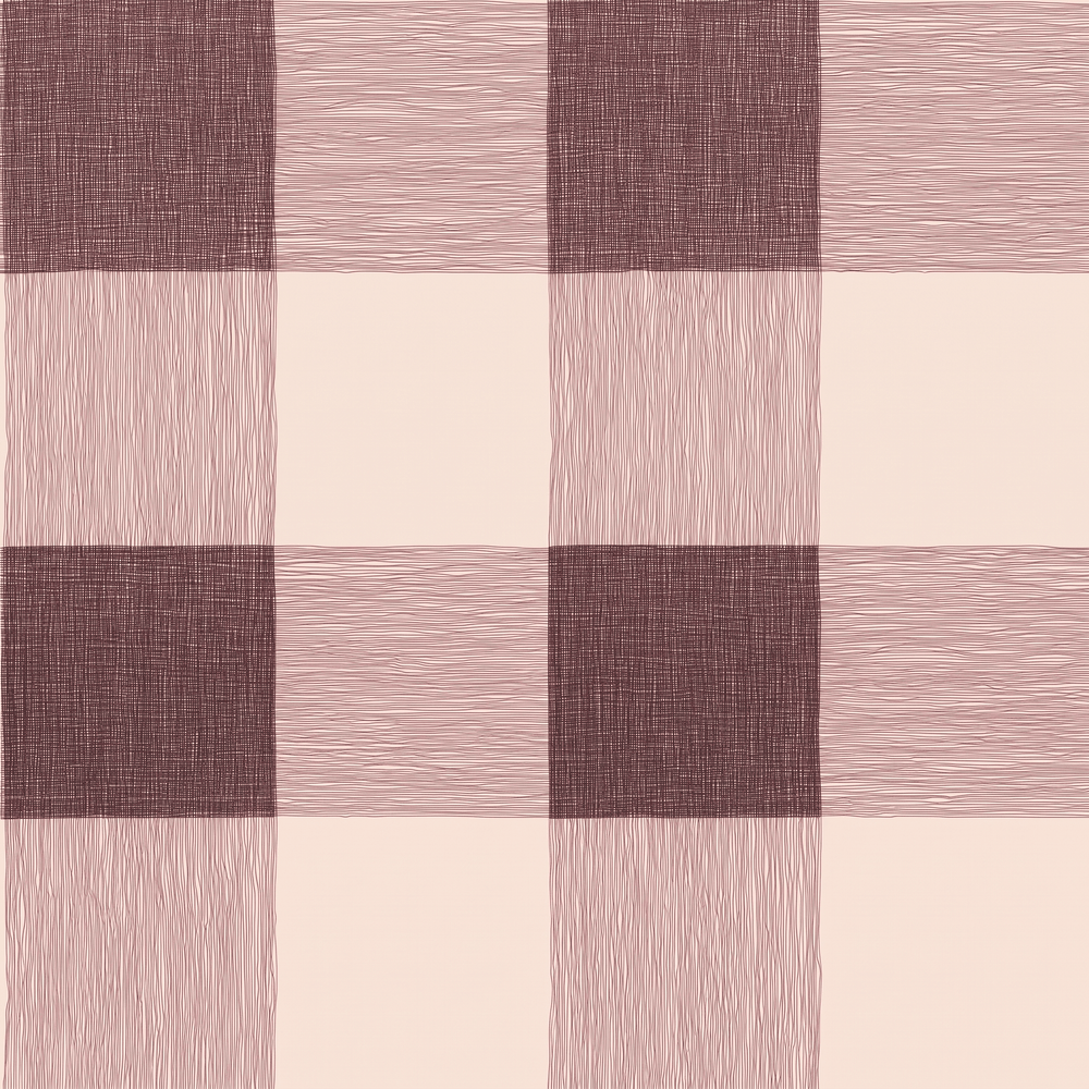 Softly Squared - Burgundy Wallpaper - Painted Paper
