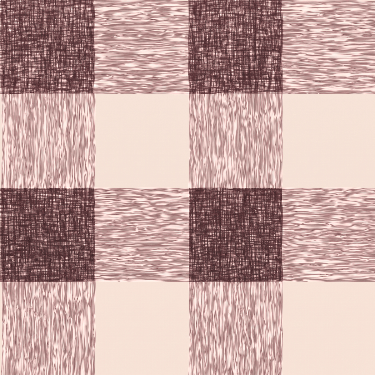 Softly Squared - Burgundy Wallpaper - Painted Paper