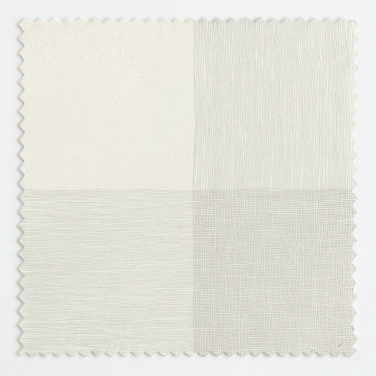 Softly Squared - White - Fabric - Painted Paper