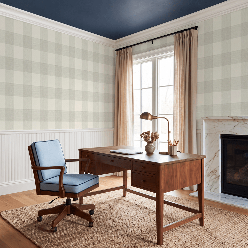 Softly Squared - White Wallpaper - Painted Paper