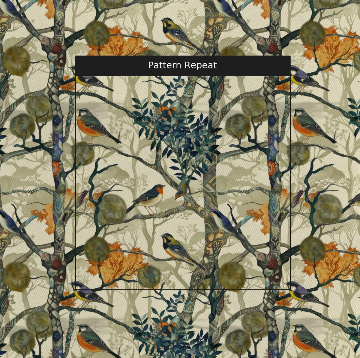 Songbird Canopy - Fabric - Painted Paper