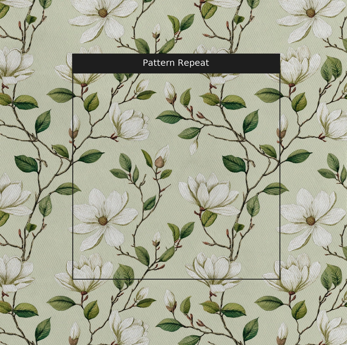 Southern Magnolias - Fabric - Painted Paper
