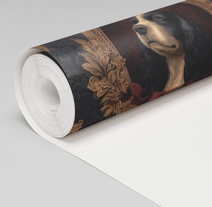 Spaniel Royalty Wallpaper - Painted Paper