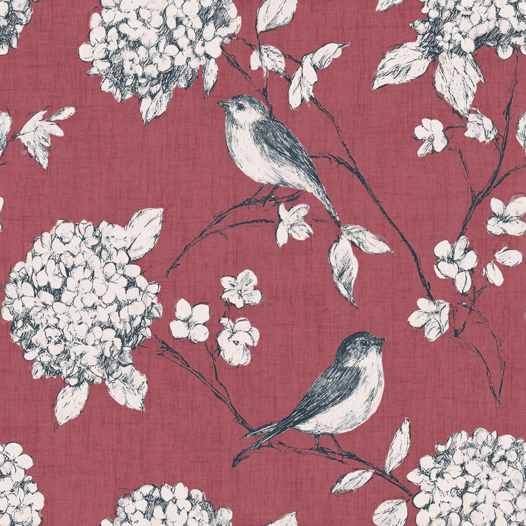 Sparrow & Vine Wallpaper - Painted Paper