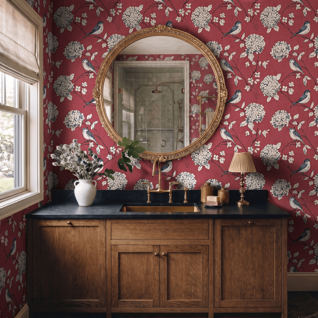 Sparrow & Vine Wallpaper - Painted Paper