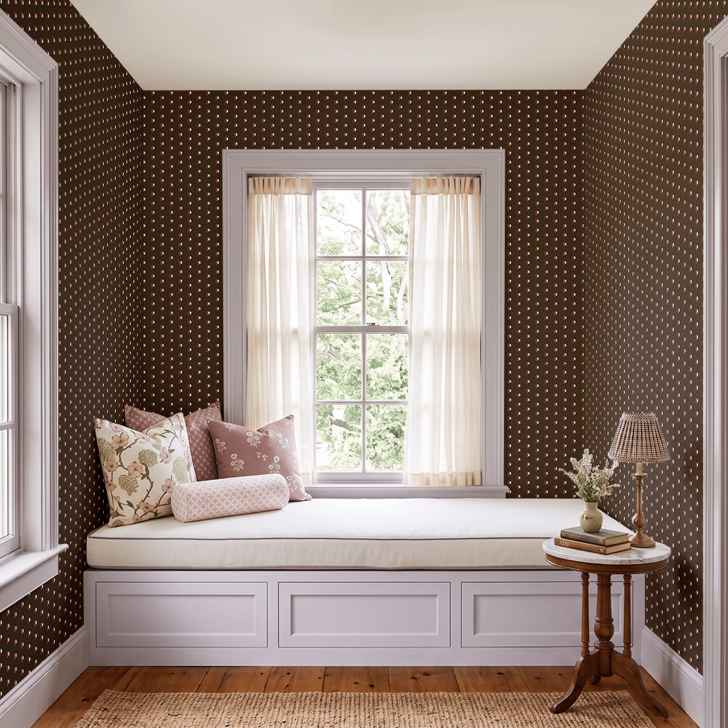 Spot On - Chocolate Wallpaper - Painted Paper
