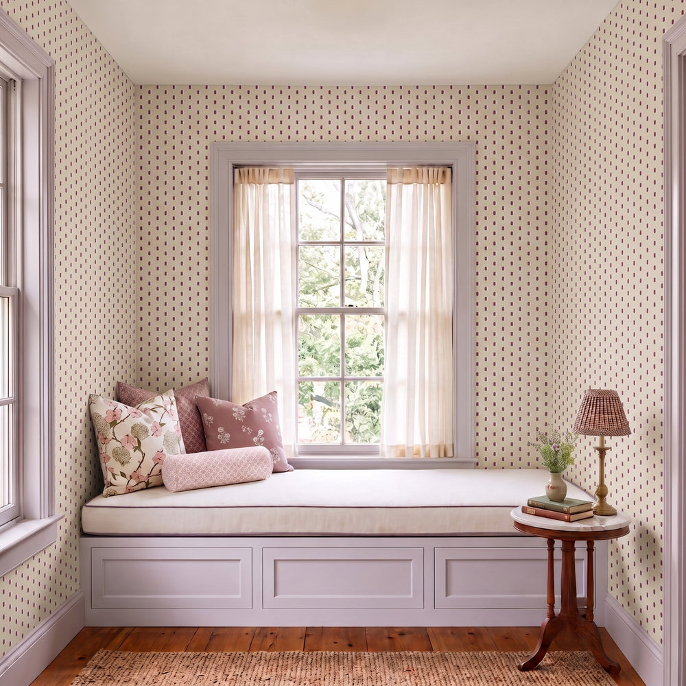 Spot On - Cream Wallpaper - Painted Paper