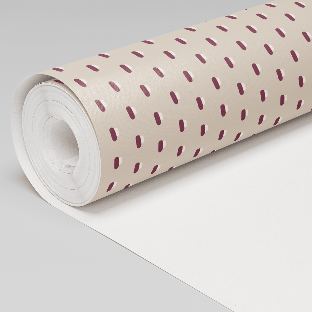 Spot On - Cream Wallpaper - Painted Paper