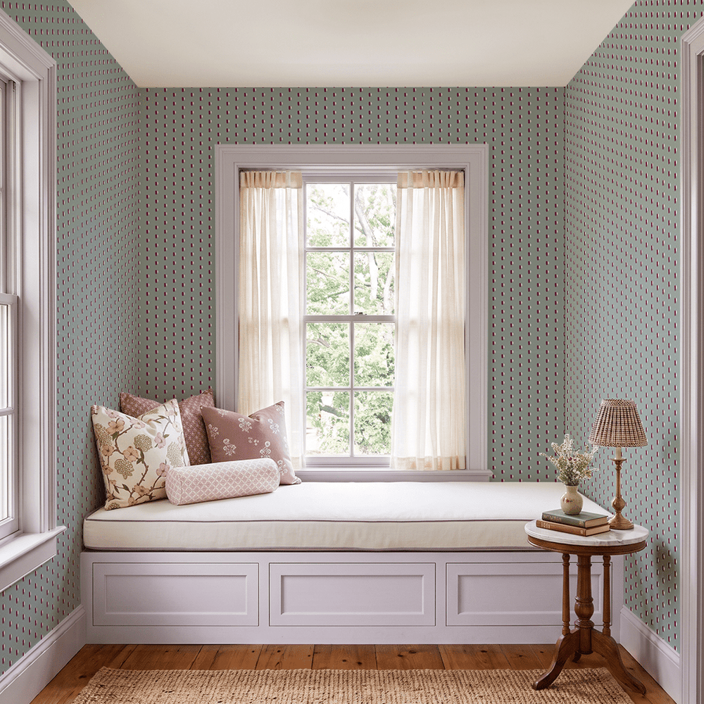 Spot On - Sage Wallpaper - Painted Paper