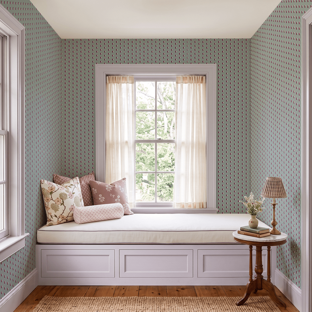 Spot On - Sage Wallpaper - Painted Paper