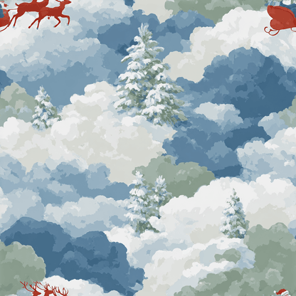 Starlit Sleigh Wallpaper - Painted Paper