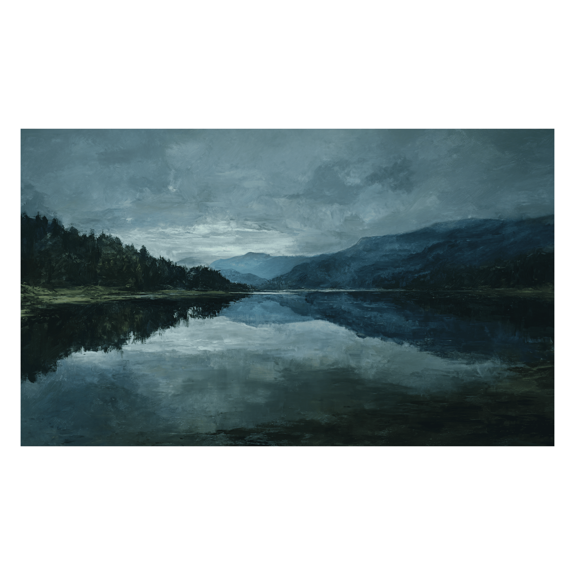 Still Blue - Tapestry - Painted Paper