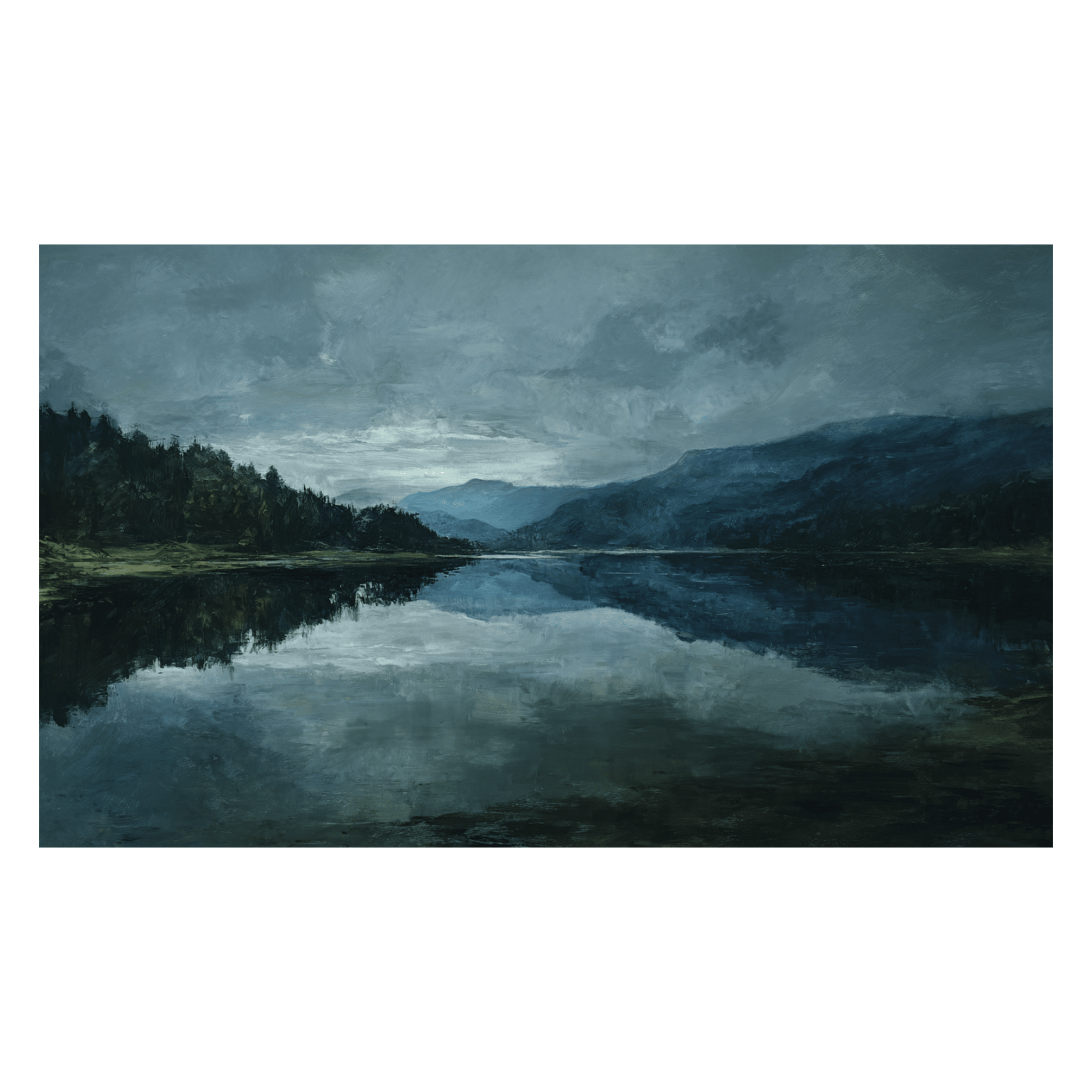 Still Blue - Tapestry - Painted Paper