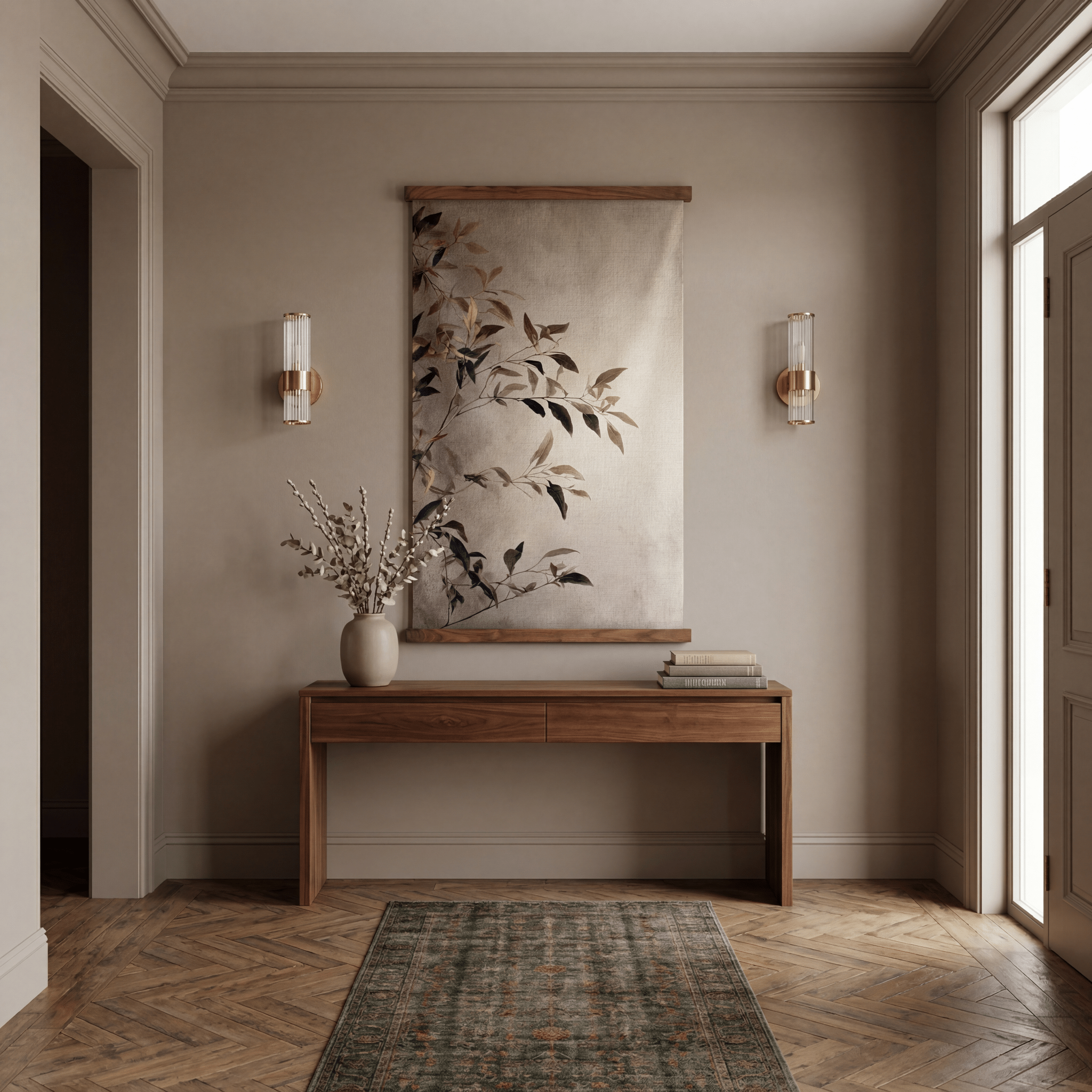 Still Branches - Tapestry - Painted Paper