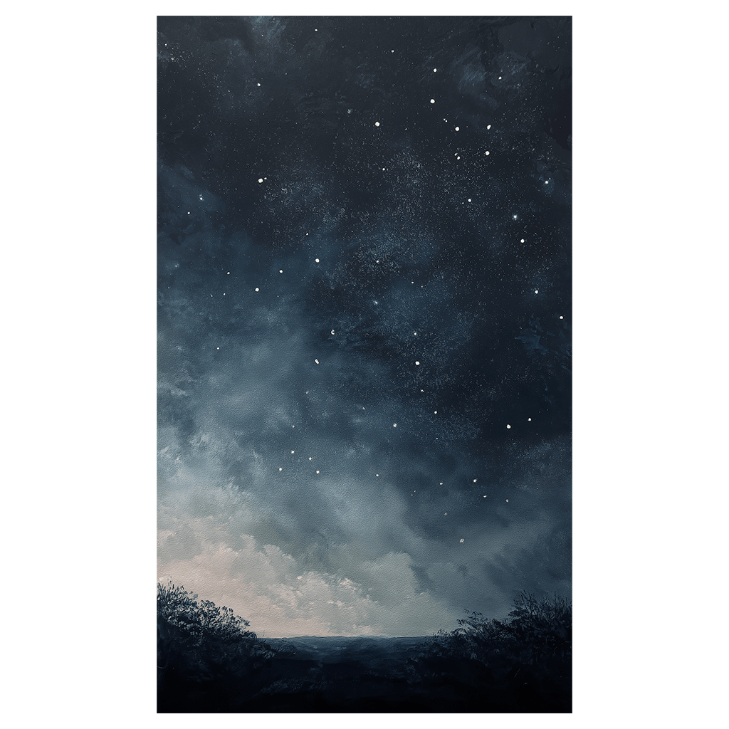 Still Under Stars - Tapestry - Painted Paper