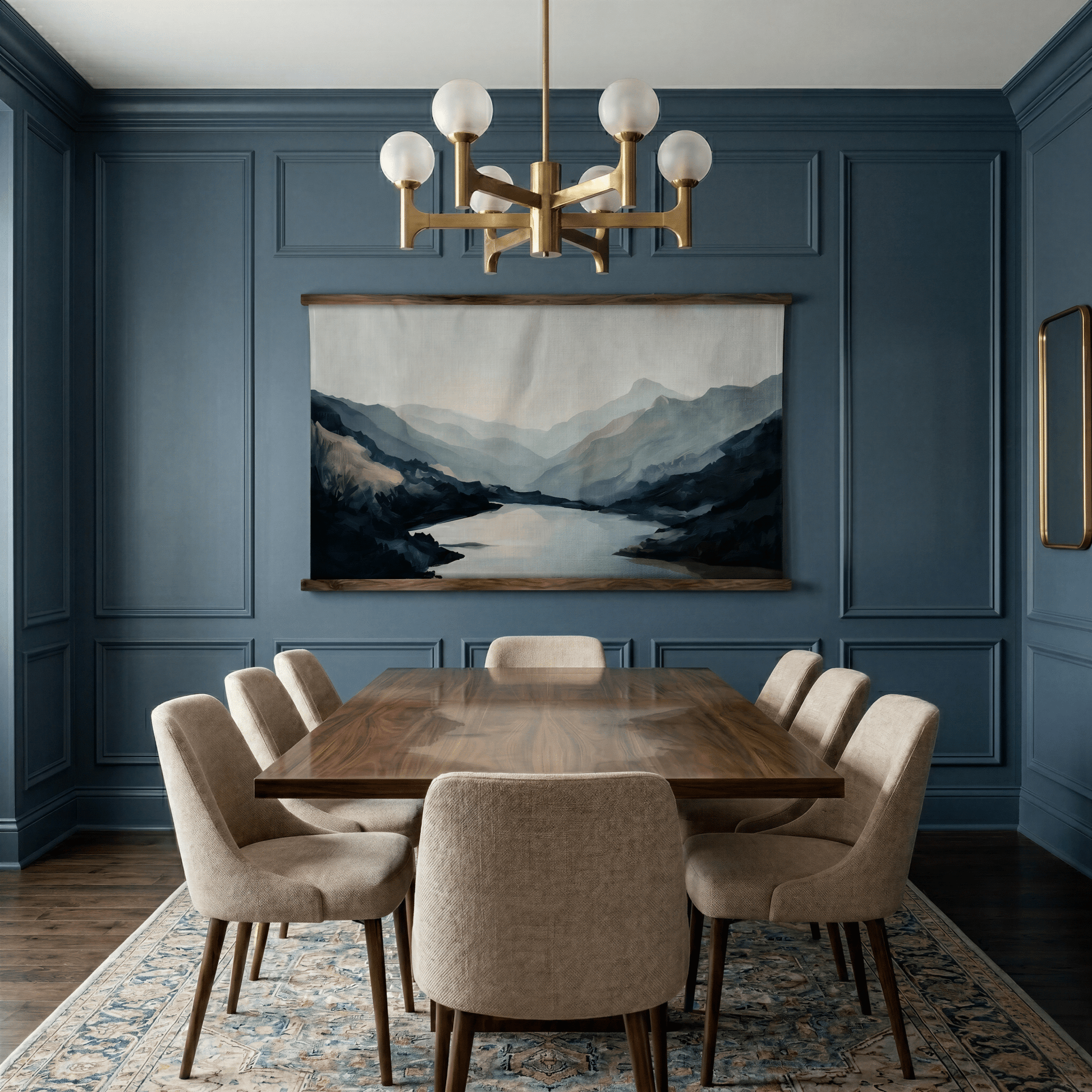 Still Valley Lake - Tapestry - Painted Paper