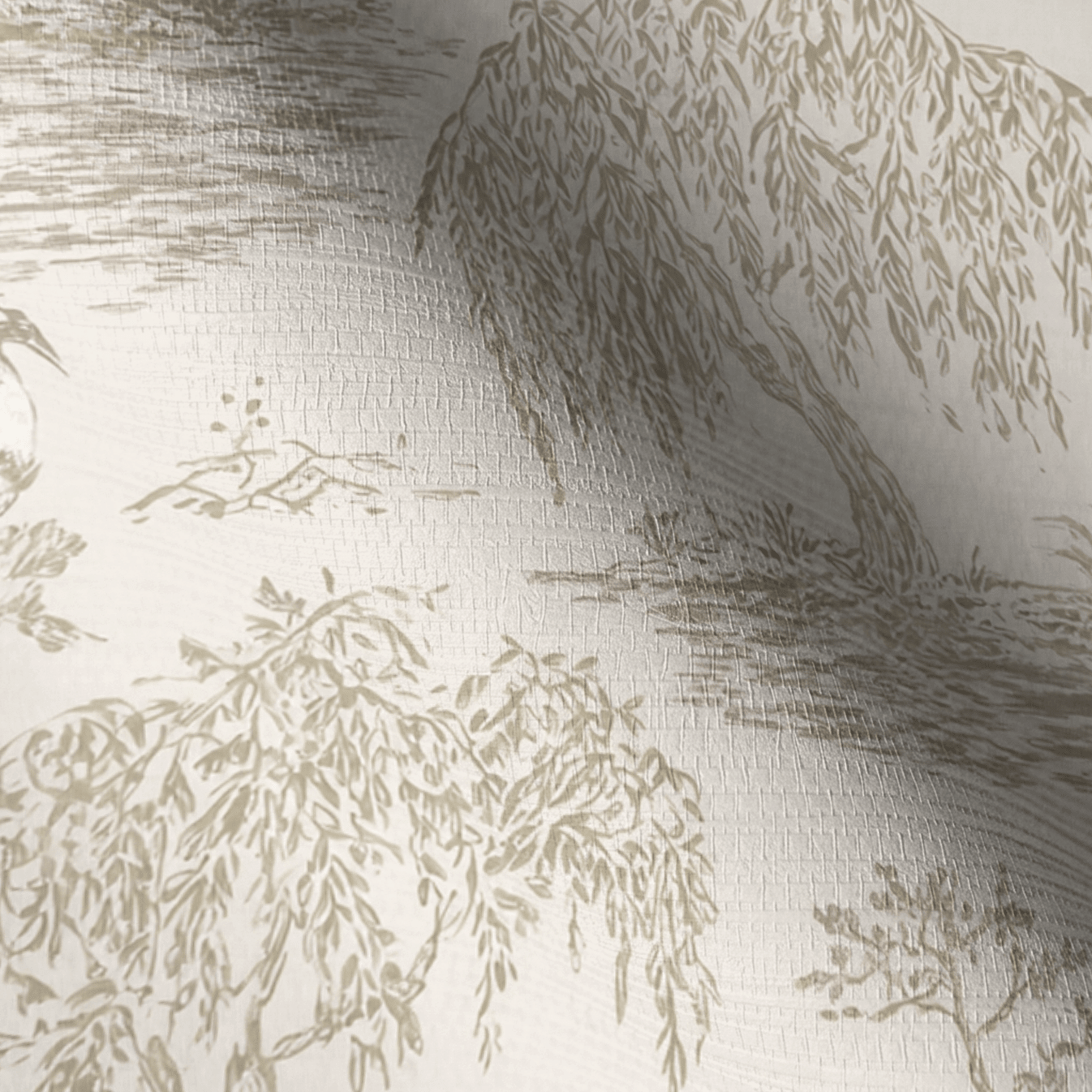 Stillwater Garden Faux Grasscloth Wallpaper - Painted Paper