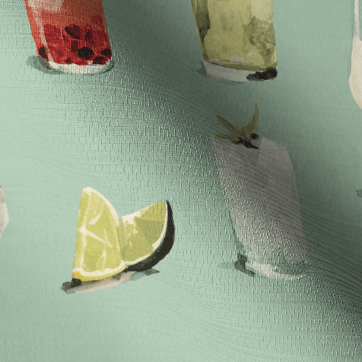 Summertime Sips Faux Grasscloth Wallpaper - Painted Paper