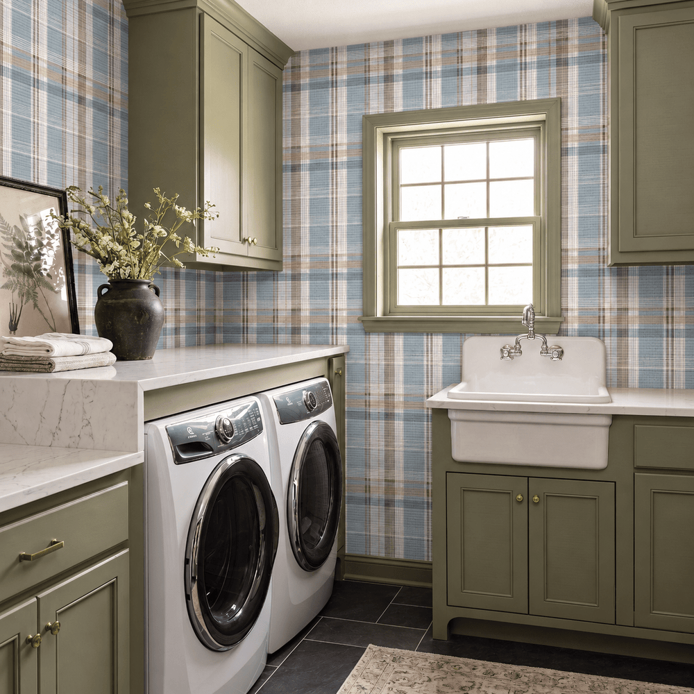 Sunday At Home Faux Grasscloth Wallpaper - Painted Paper