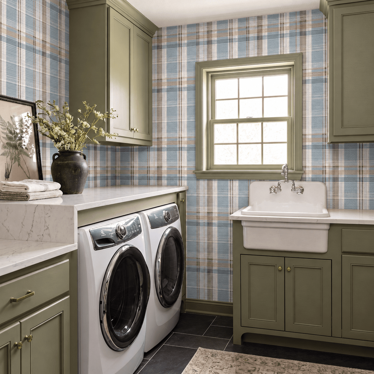 Sunday At Home Faux Grasscloth Wallpaper - Painted Paper