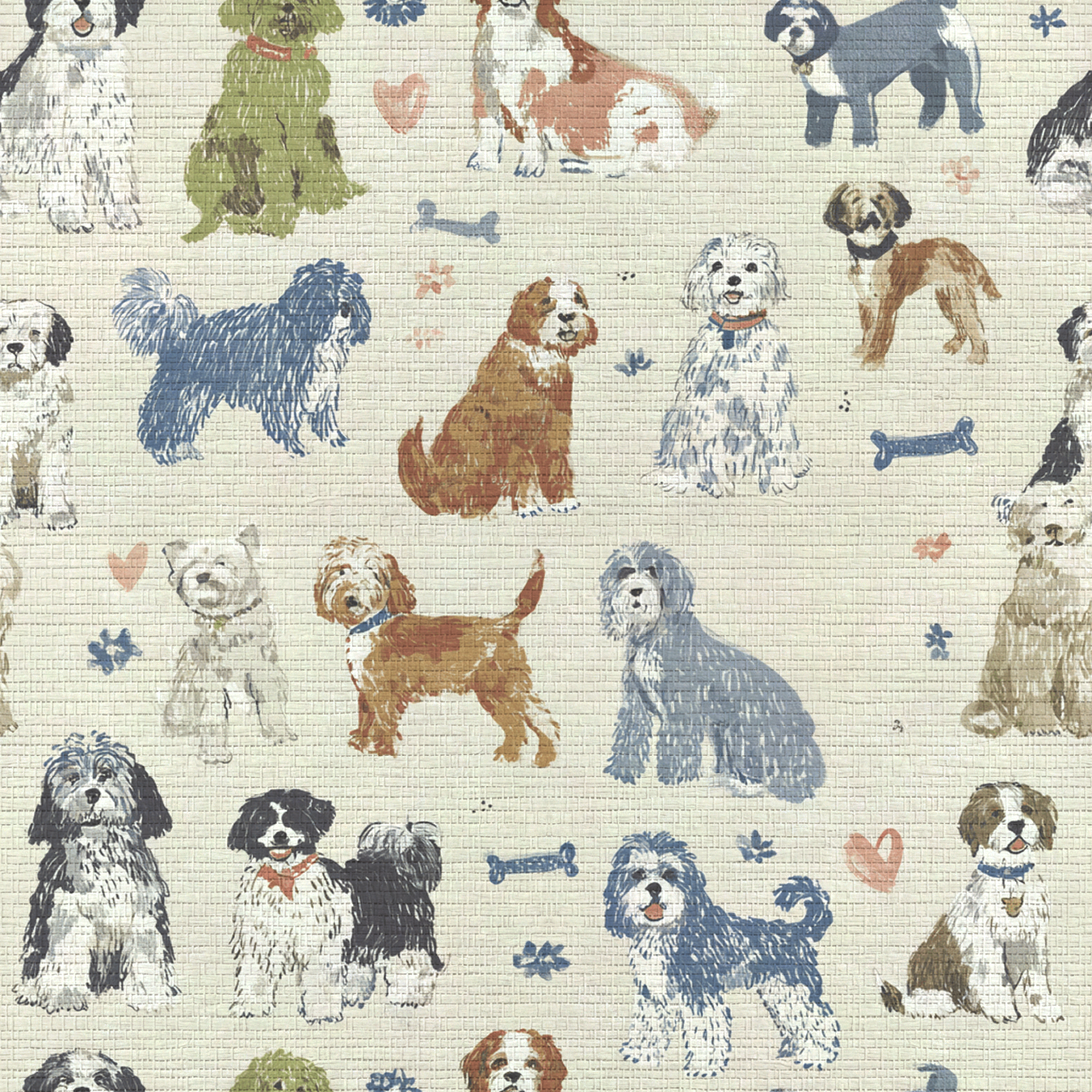 Sundays at the Park Faux Grasscloth Wallpaper