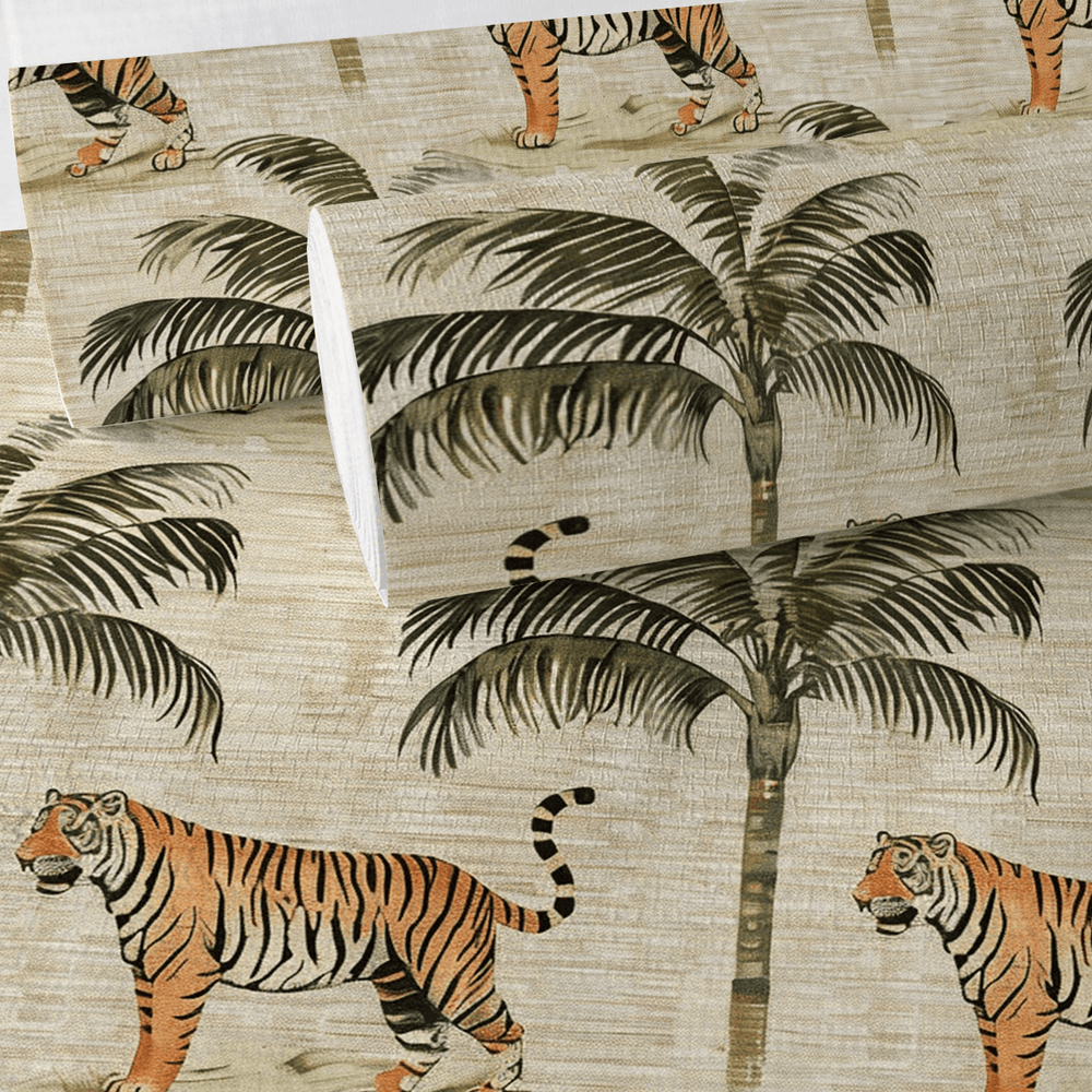 Sundown Sahara Faux Grasscloth Wallpaper - Painted Paper