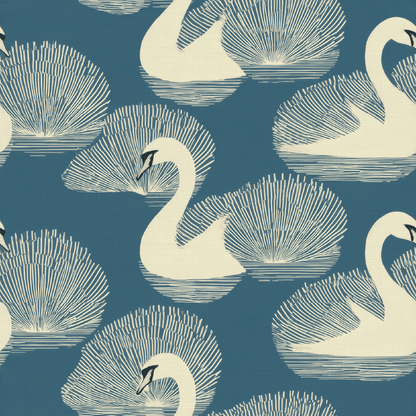 Swan Soirée Wallpaper - Painted Paper