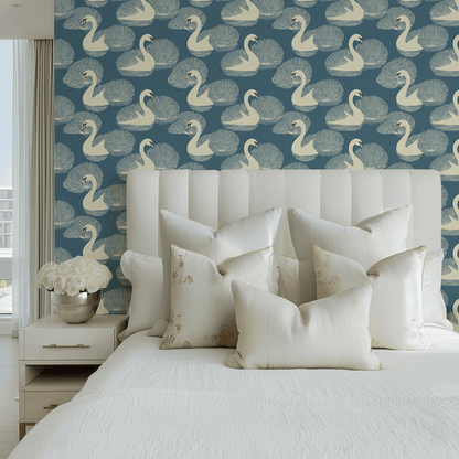 Swan Soirée Wallpaper - Painted Paper