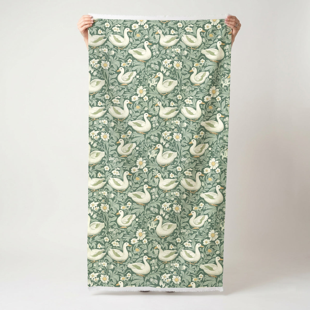 Swan's Serenade - Fabric - Painted Paper