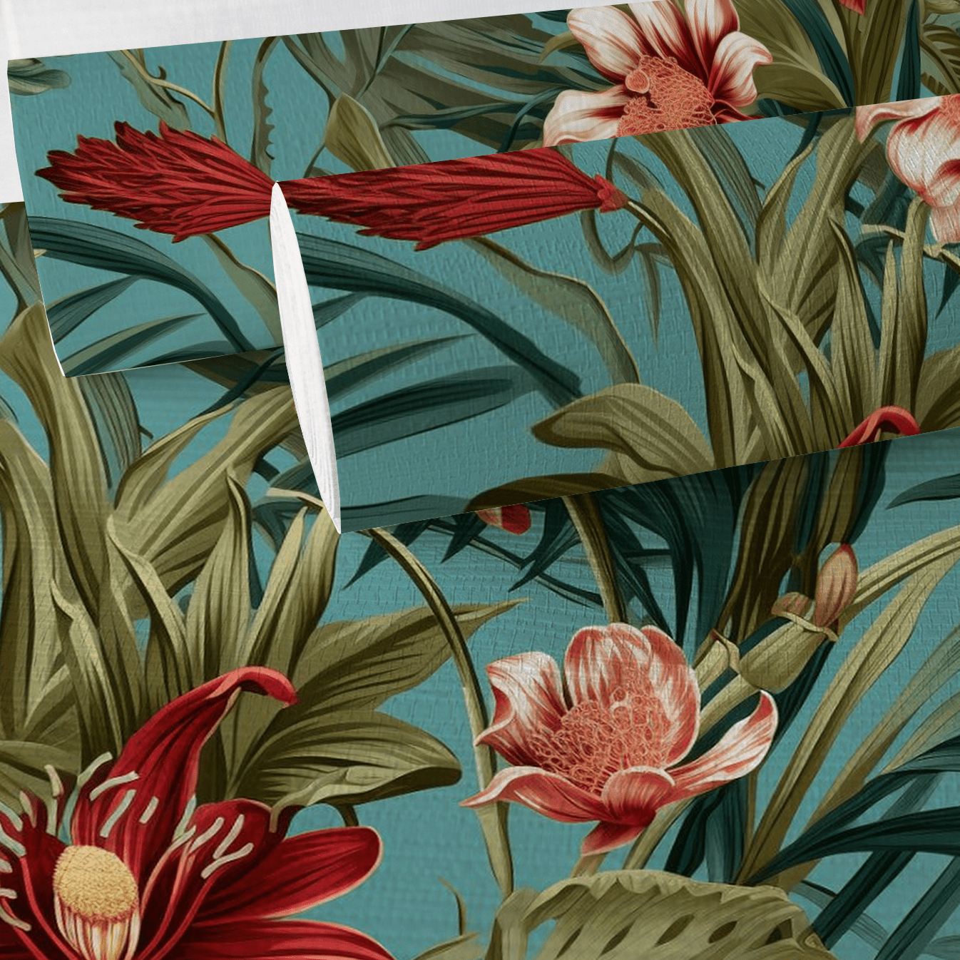 Tallulah Floral Faux Grasscloth Wallpaper - Painted Paper
