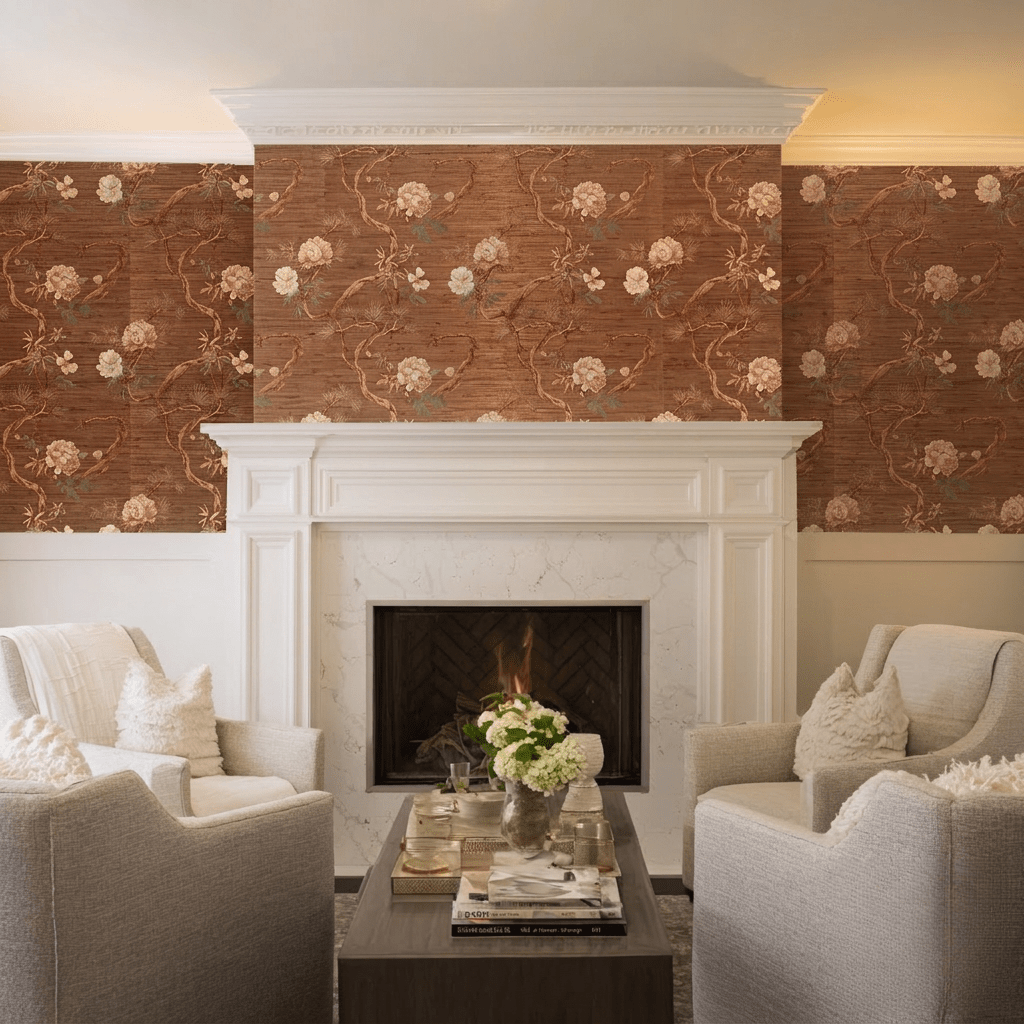 Tannin Faux Grasscloth Wallpaper - Painted Paper