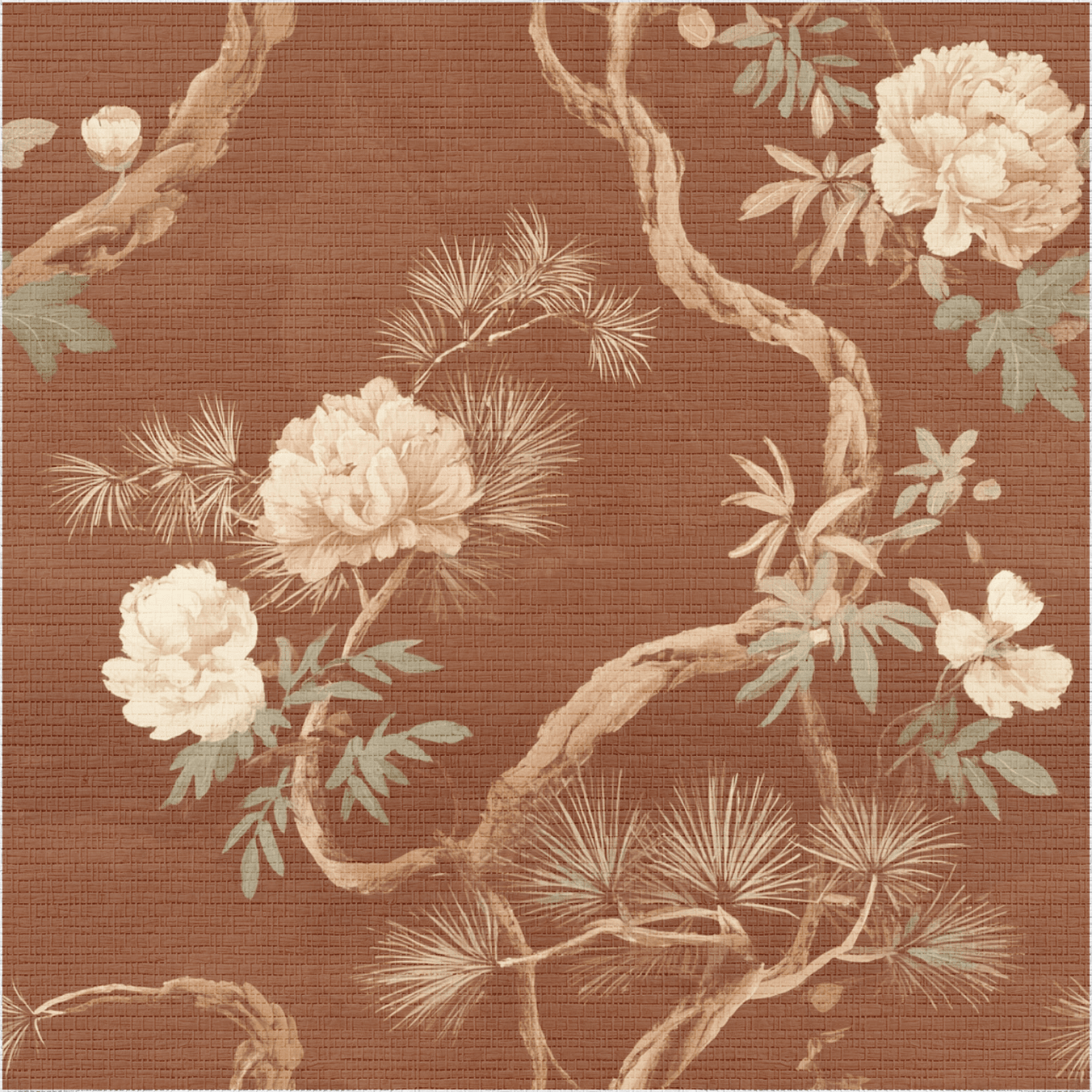 Tannin Faux Grasscloth Wallpaper - Painted Paper