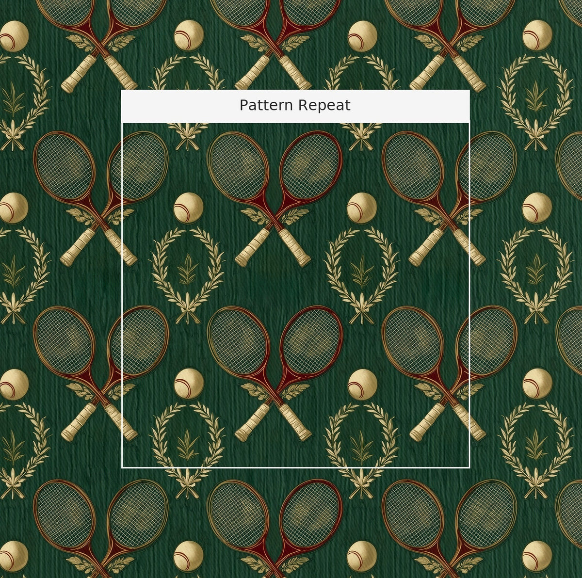 Tennis Club - Fabric - Painted Paper