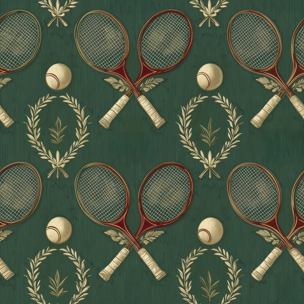 Tennis Club Wallpaper - Painted Paper