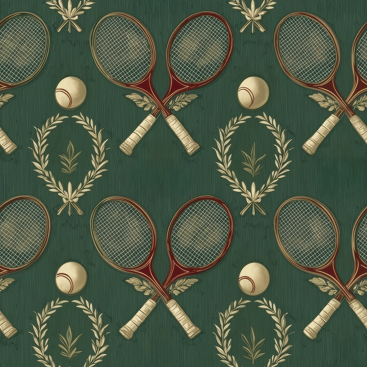 Tennis Club Wallpaper - Painted Paper