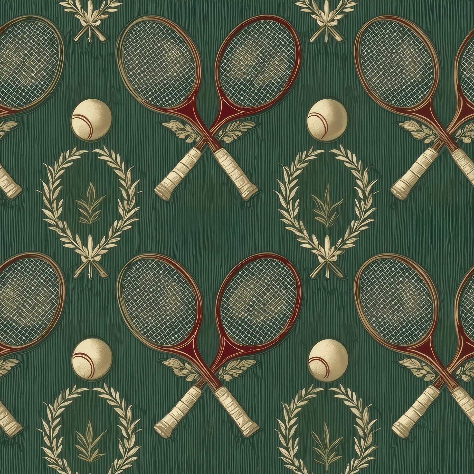 Tennis Club Wallpaper - Painted Paper