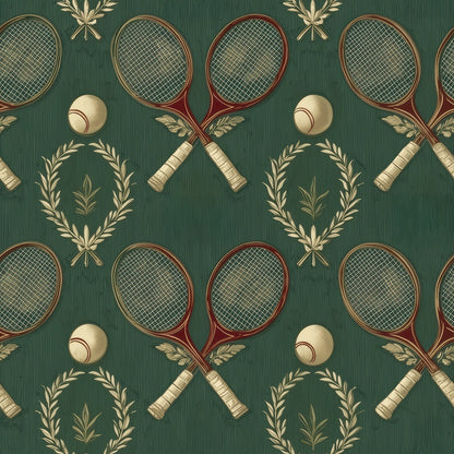 Tennis Club Wallpaper - Painted Paper