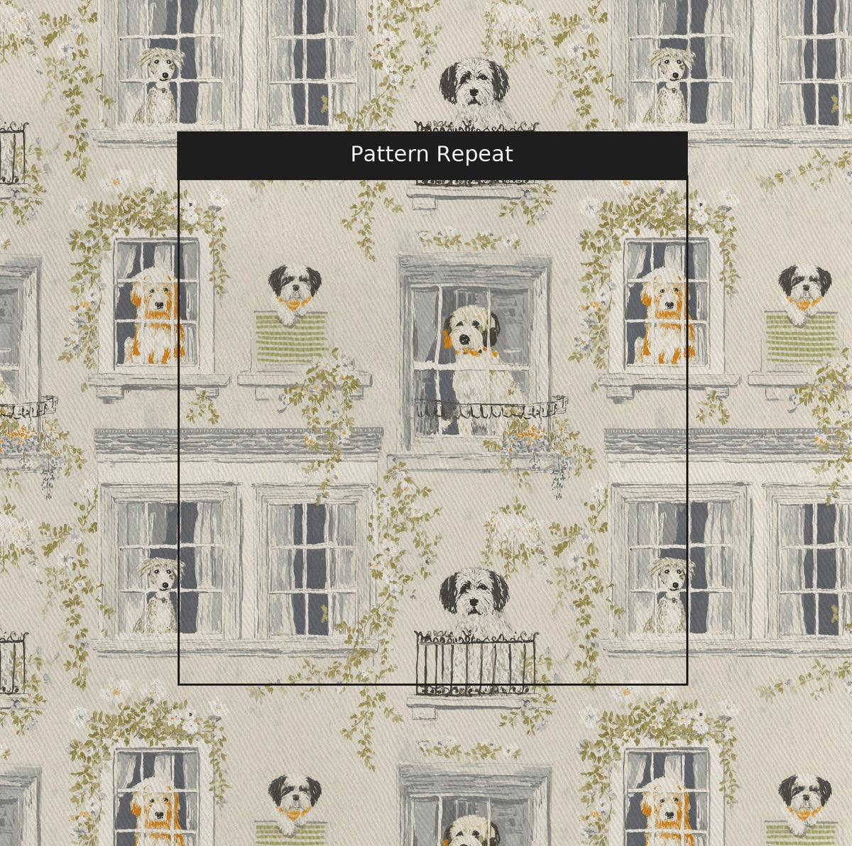 Terrace Tails - Fabric - Painted Paper